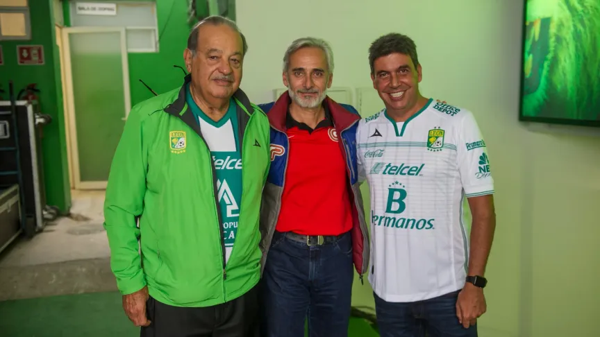 Carlos Slim, Jesús Martínez y Arturo Elías