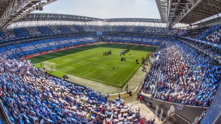 stage front stadium espanyol