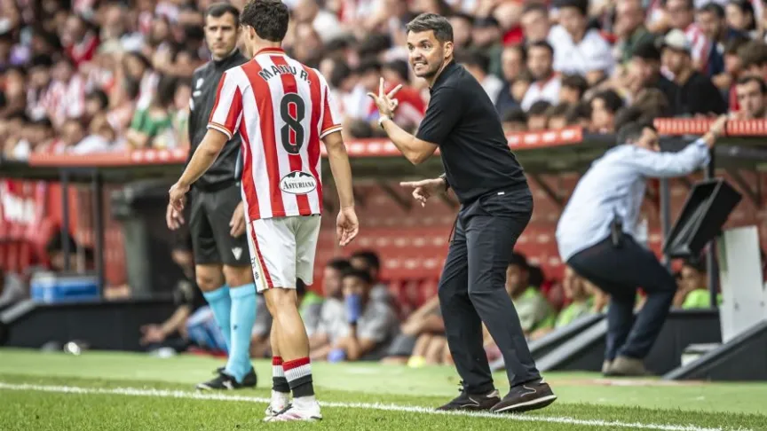Nicolás Larcamón y Manu Rodríguez