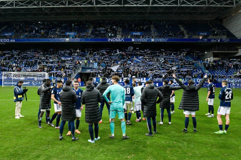 El Real Oviedo celebra una victoria