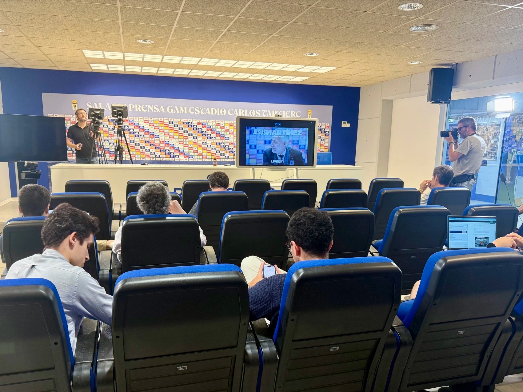 Sala de prensa del Carlos Tartiere