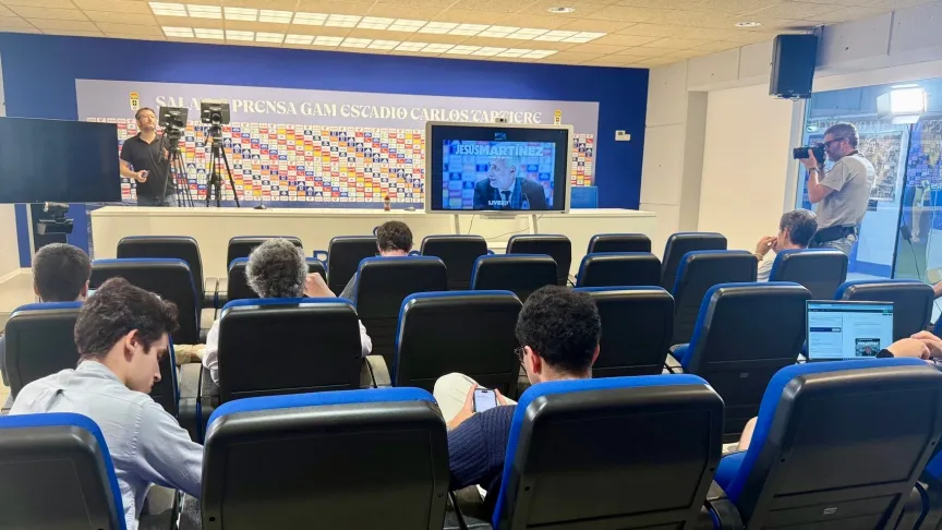 Sala de prensa del Carlos Tartiere