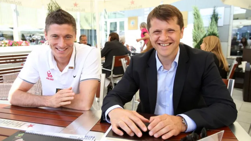 Cezary Kucharski y Robert Lewandowski 