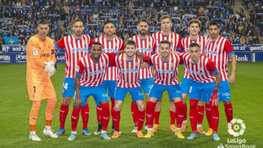 La alineación del Sporting en el Tartiere
