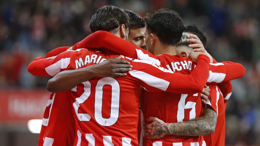 Celebración gol Sporting