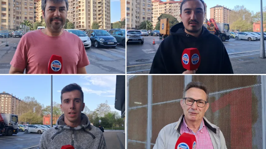 La afición rojiblanca en los aledaños de El Molinón